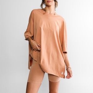 Free People - Movement - Amber Glow Short Sleeve Hot Shot Reversible Tee Top